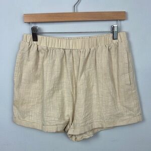 NWOT SNDYS Everyday Casual 100% Cotton Gauzy Shorts Sz L